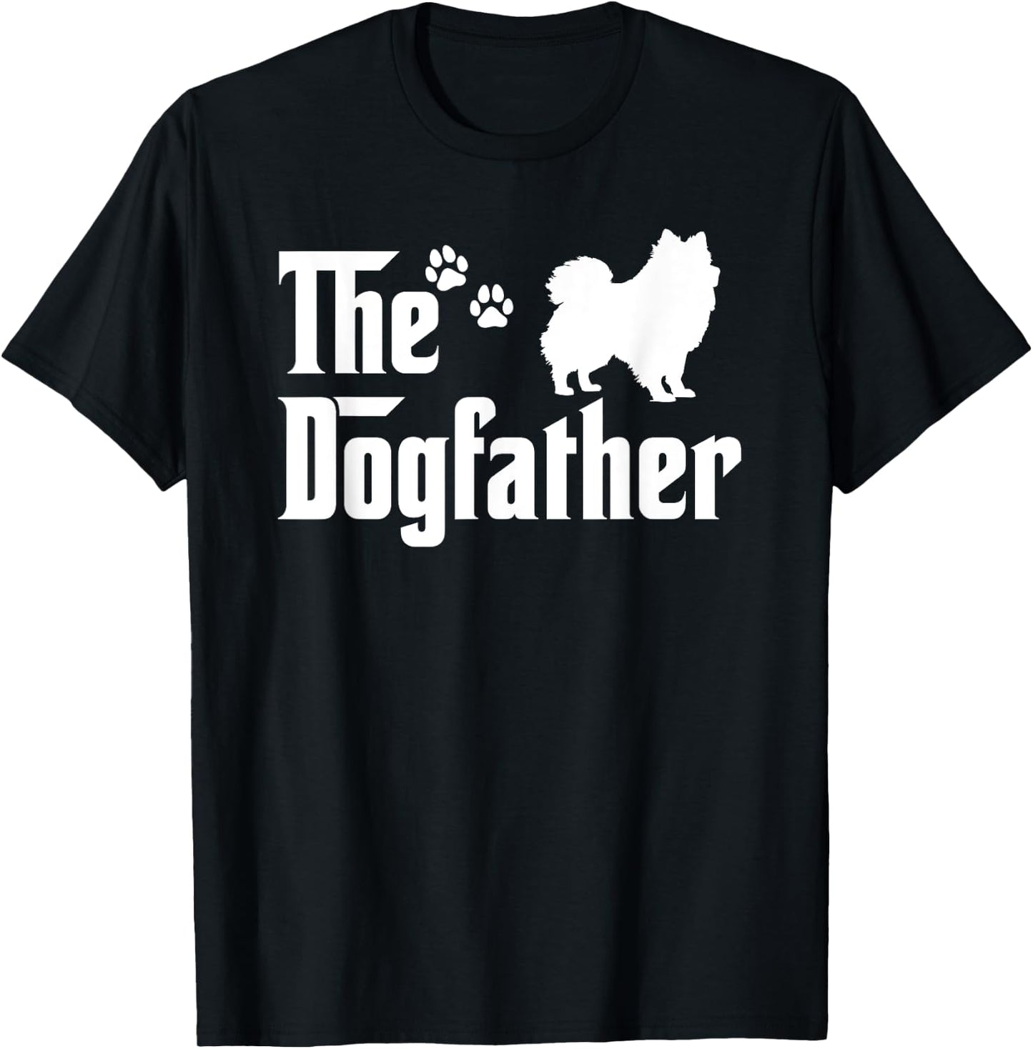 The Dogfather Fathers day Gift Dad Dog Lover Pomeranian Men Women Girls Kids T-Shirt - T-Shirt | Black