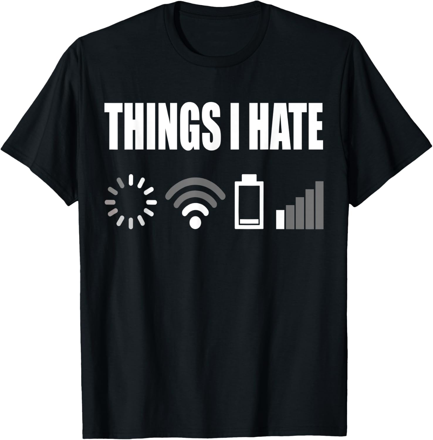 Things I Hate Programmer Outfit Gamer Funny Gift T-Shirt - T-Shirt | Black
