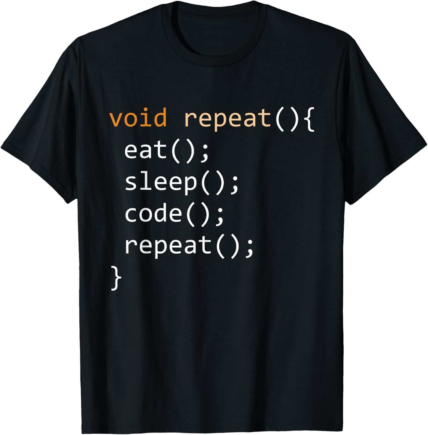 Funny Coding Shirt - Java Recursive Eat Code Sleep Repeat T-Shirt - T-Shirt | Black