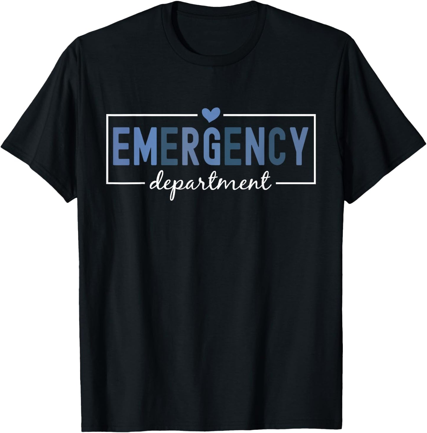 ER Nurse Emergency Department Emergency Room Gifts Adults Black 100% Polyester Modern Short Sleeve Small T-Shirt - T-Shirt | Black