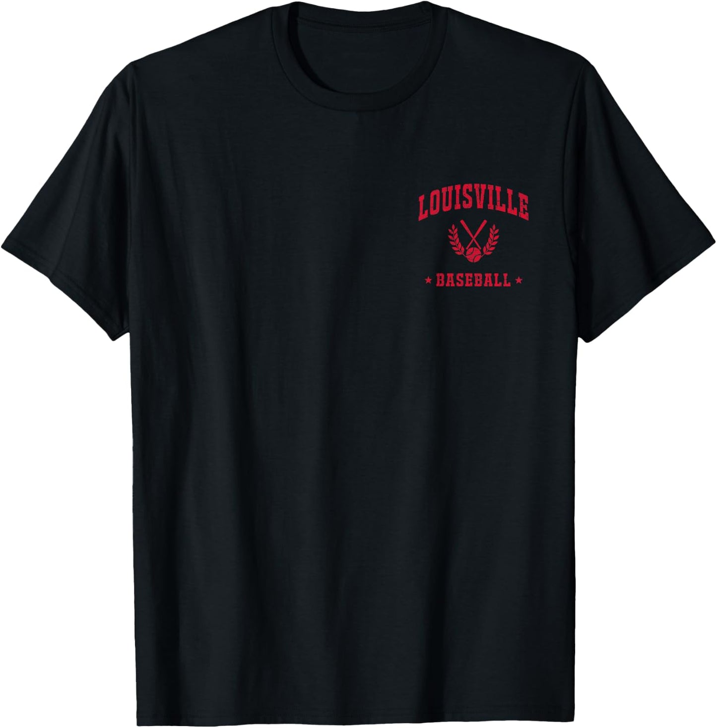Louisville Baseball Vintage Gameday Retro Baseball Lover T-Shirt - T-Shirt | Black