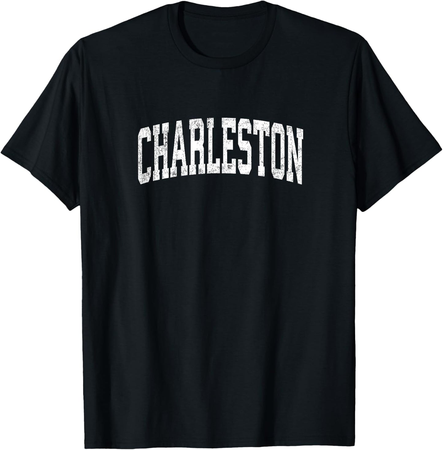 Charleston South Carolina SC Vintage Athletic Sports Design T-Shirt - T-Shirt | Black