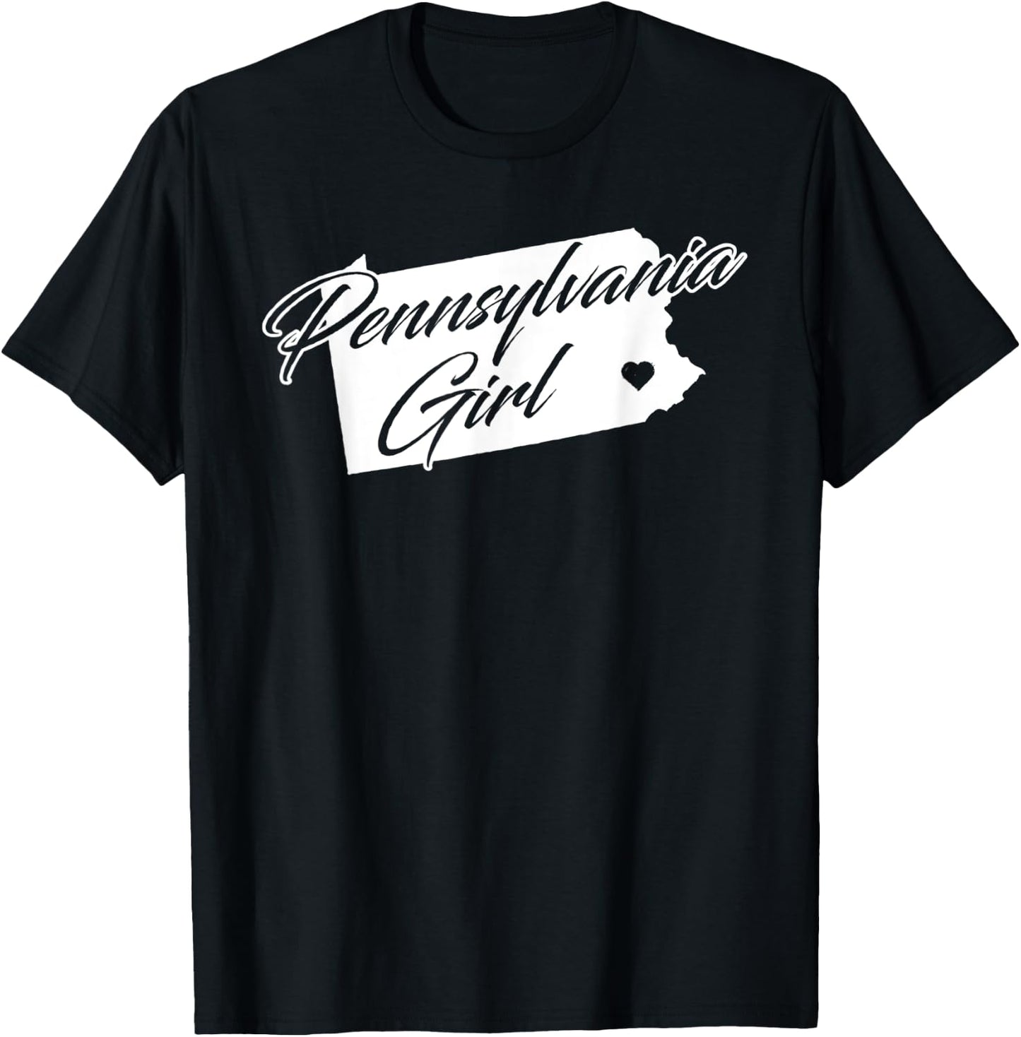 Pennsylvania T Shirt Vintage State Outline T-Shirt - T-Shirt | Black