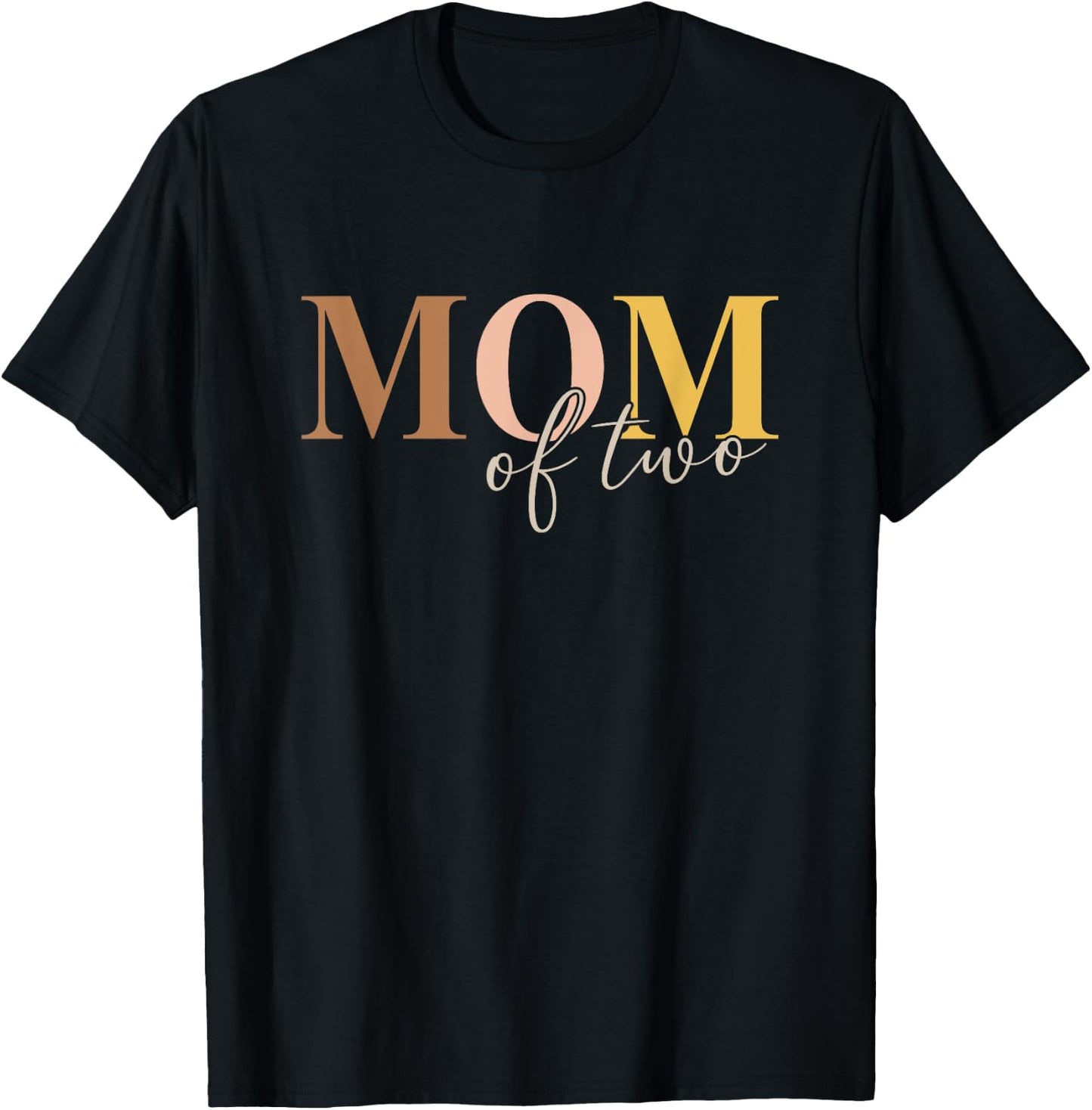 Mom of two, Muttertags T-Shirt - T-Shirt | Black