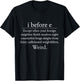 I Before E Weird Funny English Grammar T-Shirt - T-Shirt | Black
