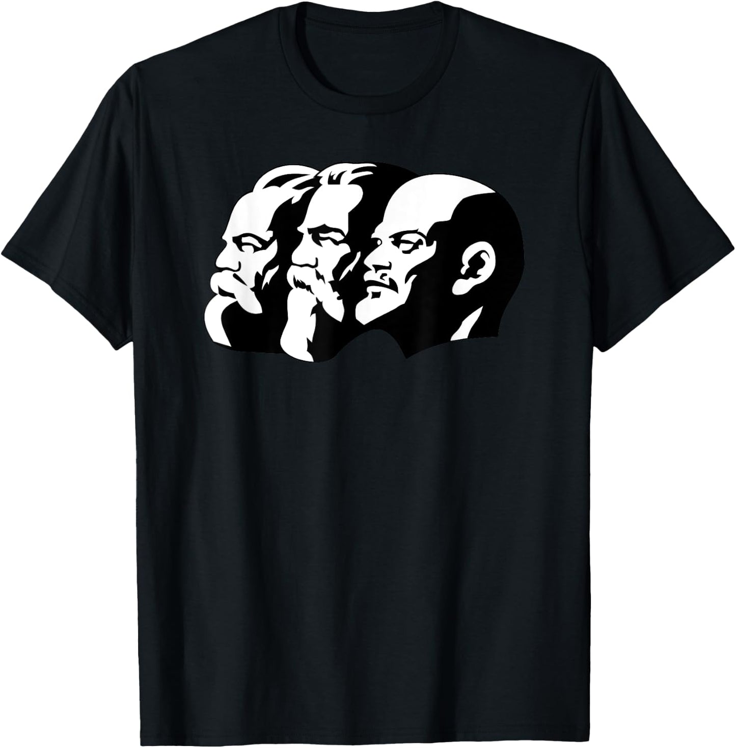 Karl Marx, Friedrich Engels, Vladimir Lenin SOVI8 Propaganda T-Shirt - T-Shirt | Black