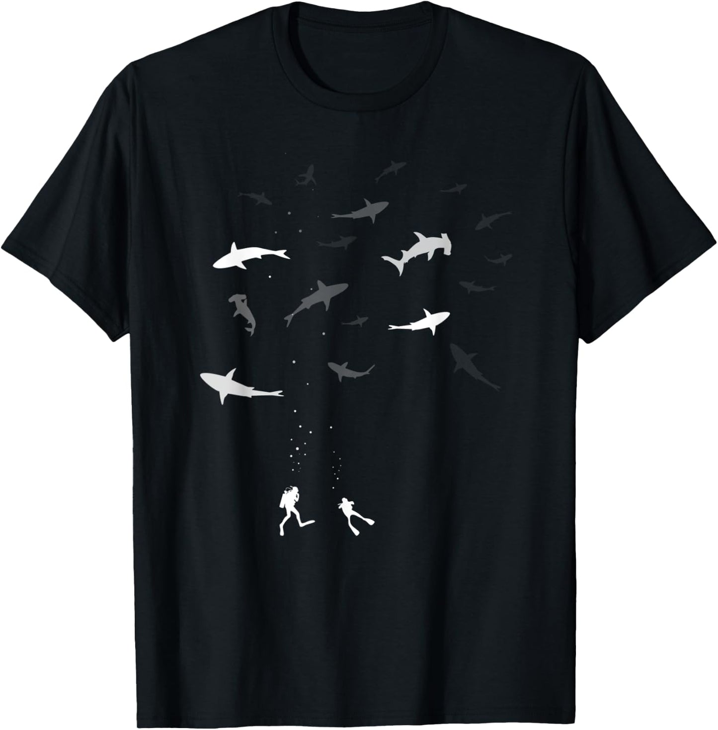 Divers Diving Shark Caribbean Sea Divemaster T-Shirt - T-Shirt | Black
