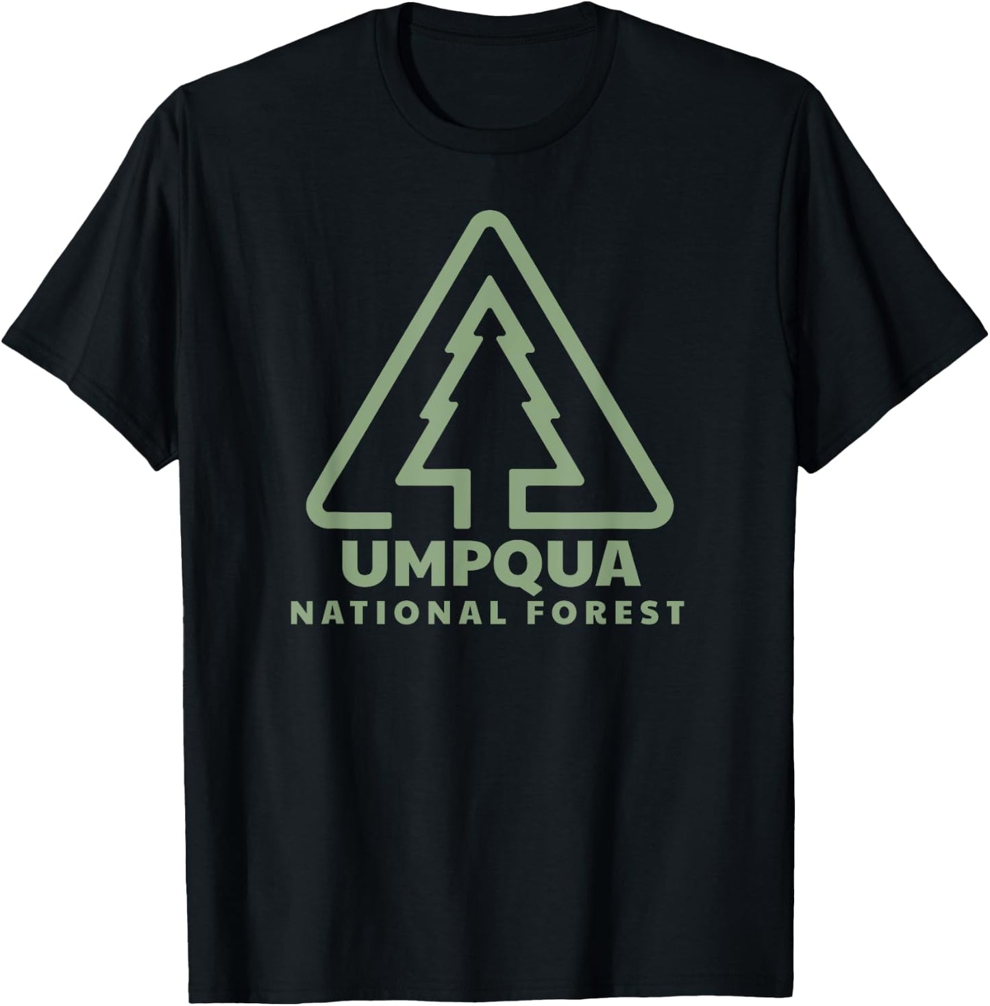 Umpqua National Forest Oregon Trail Head T-Shirt - T-Shirt | Black