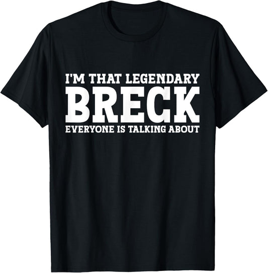 Breck Personal Name First Name Funny Breck T-Shirt - T-Shirt | Black
