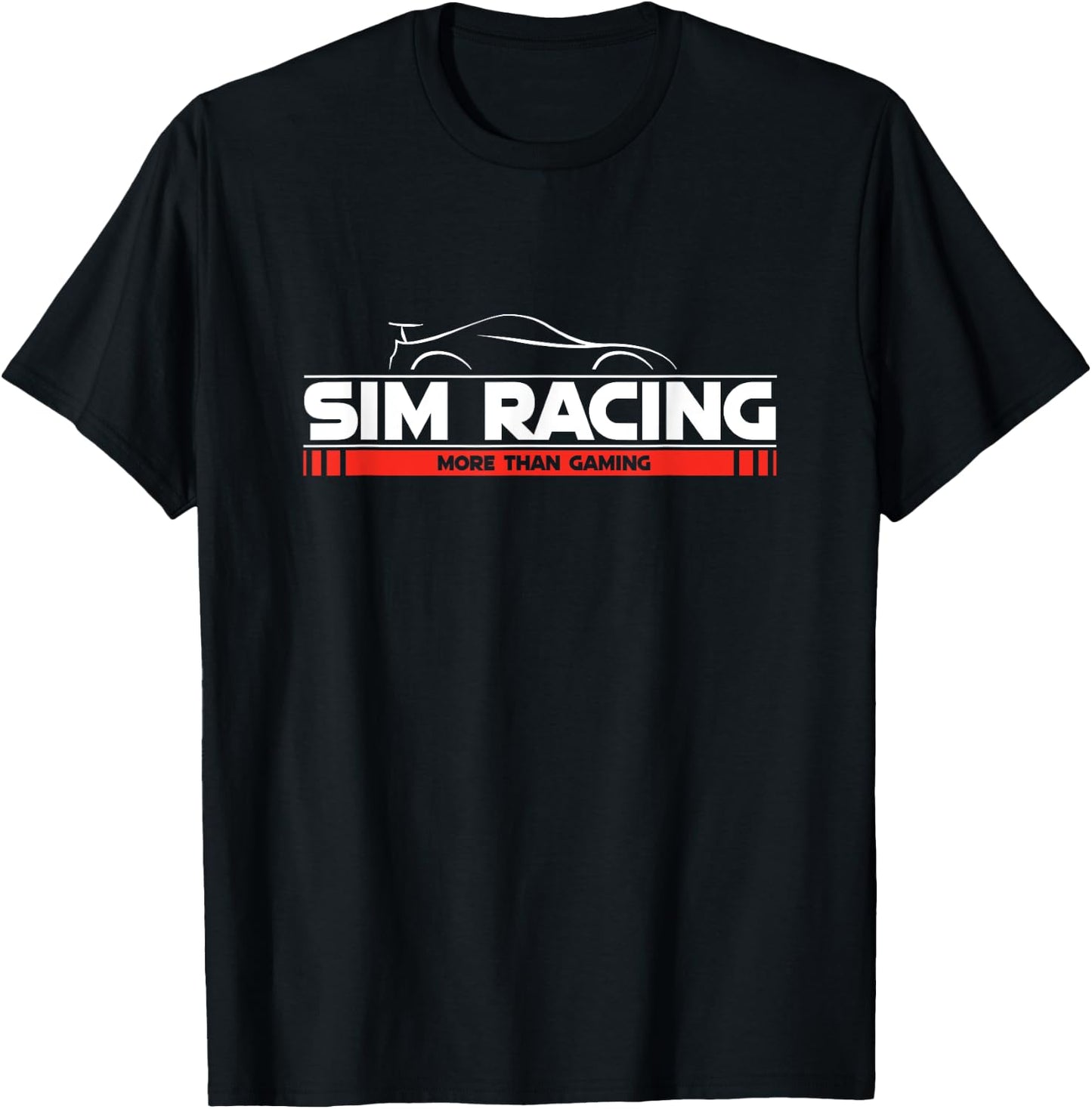 SimRacing More Than Gaming Steering Wheel Racing Game Simulator , black T-Shirt - T-Shirt | Black