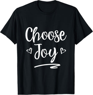 Choose Joy Christian Women Inspirational Faith T-Shirt - T-Shirt | Black