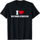 I Love Bumblebees I Heart Bumblebees Lover T-Shirt - T-Shirt | Black