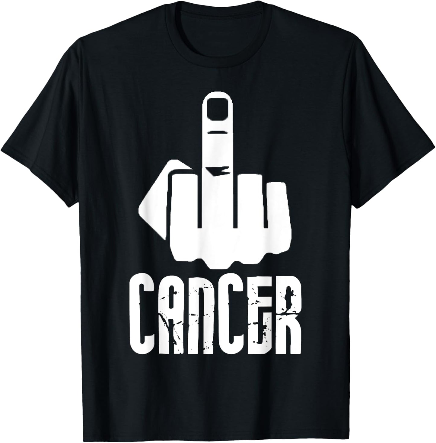 Fuck Cancer Middle Finger T-Shirt - T-Shirt | Black