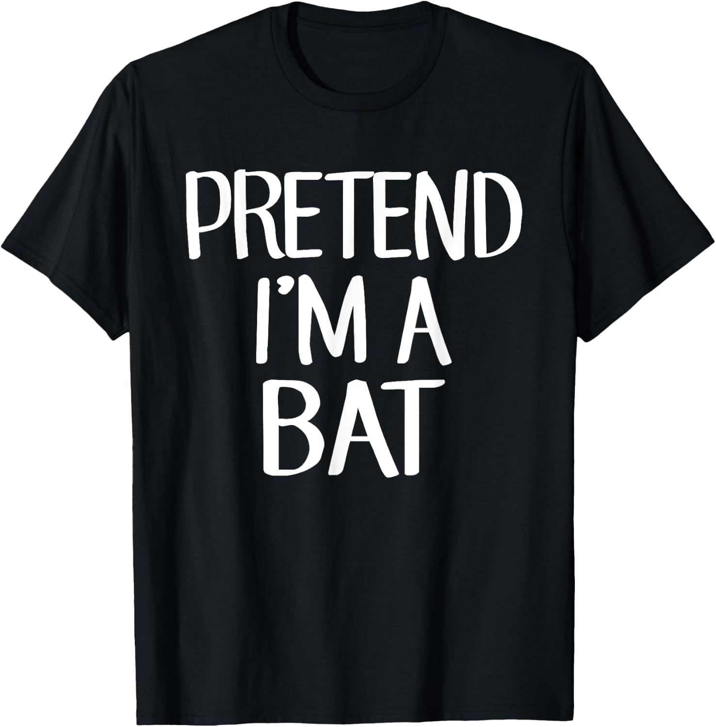 Pretend I'm A Bat Costume Family Lazy Easy Halloween Bat T-Shirt - T-Shirt | Black