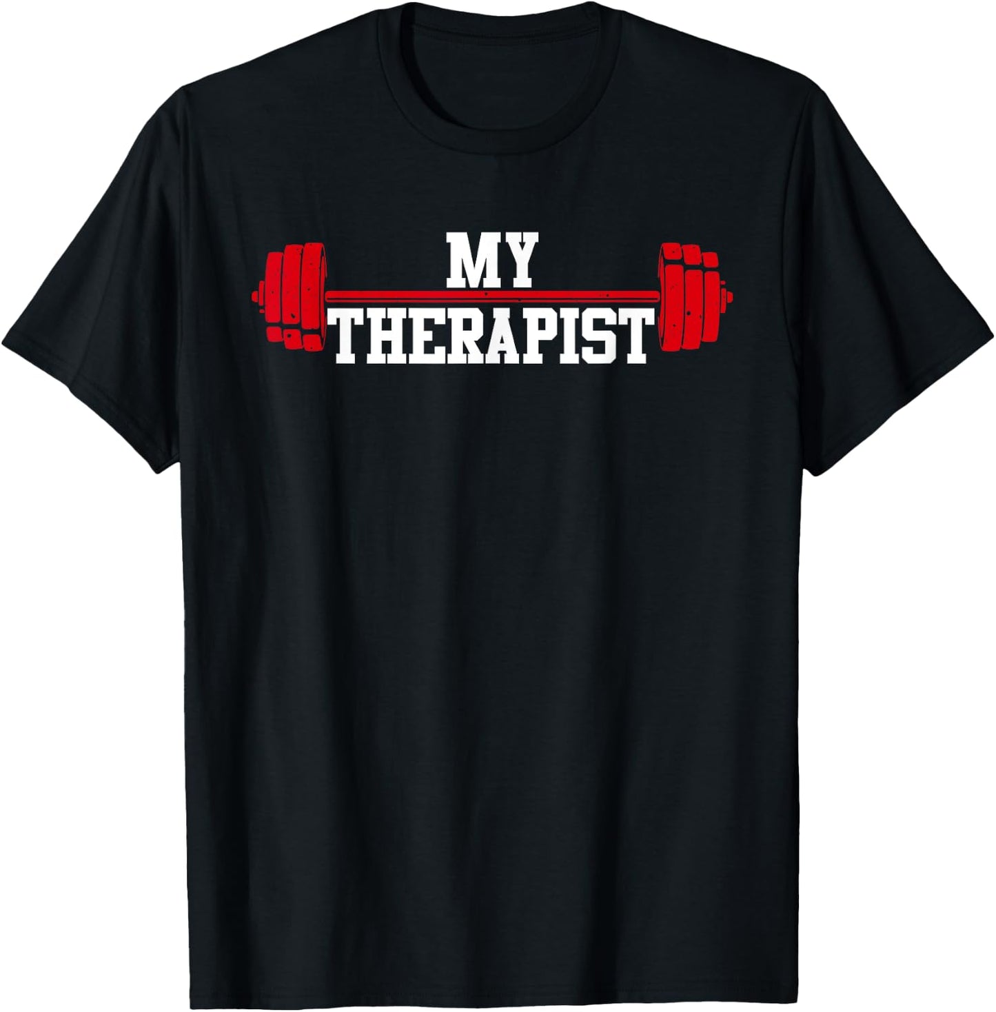 Funny Barbell Design Women Weight Lifting Gym Quote T-Shirt - T-Shirt | Black