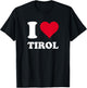 with German Text "Rotes Herz Ich Liebe Tirol, black T-Shirt - T-Shirt | Black