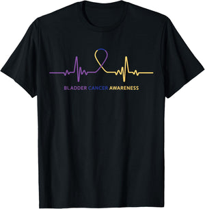Bladder Cancer T Shirts - Bladder Cancer Awareness - Black - Small - -Adults - Short Sleeve - Classic Fit - Cotton Blend - Cancer Awareness T-Shirt - T-Shirt | Black