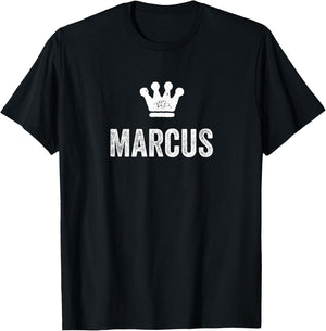 Marcus the King / Crown & Name Design Called Marcus T-Shirt - T-Shirt | Black