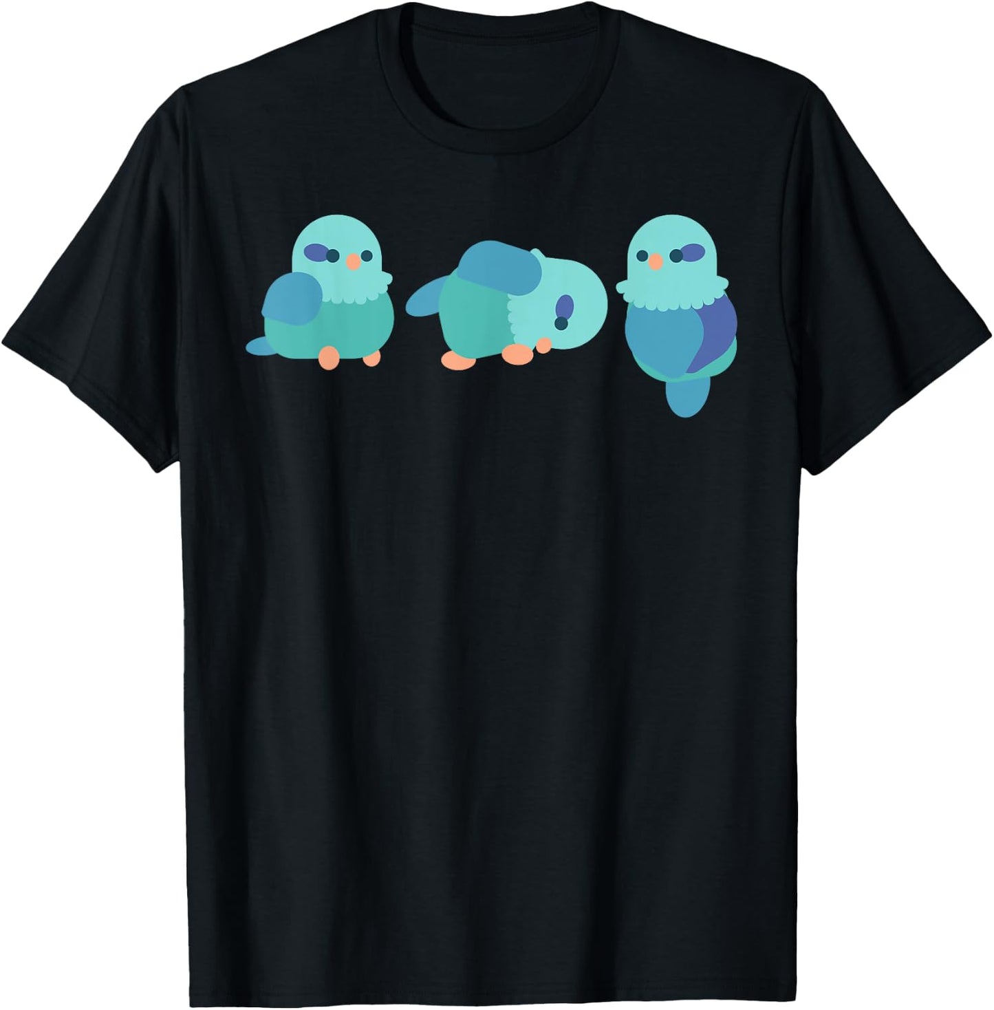 Parrotlet Bird Chibi Enthusiast Birdkeeper Parrot Owner T-Shirt - T-Shirt | Black