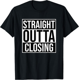 Straight Outta Closing Deals Funny Real Estate Agent Sayings T-Shirt - T-Shirt | Black
