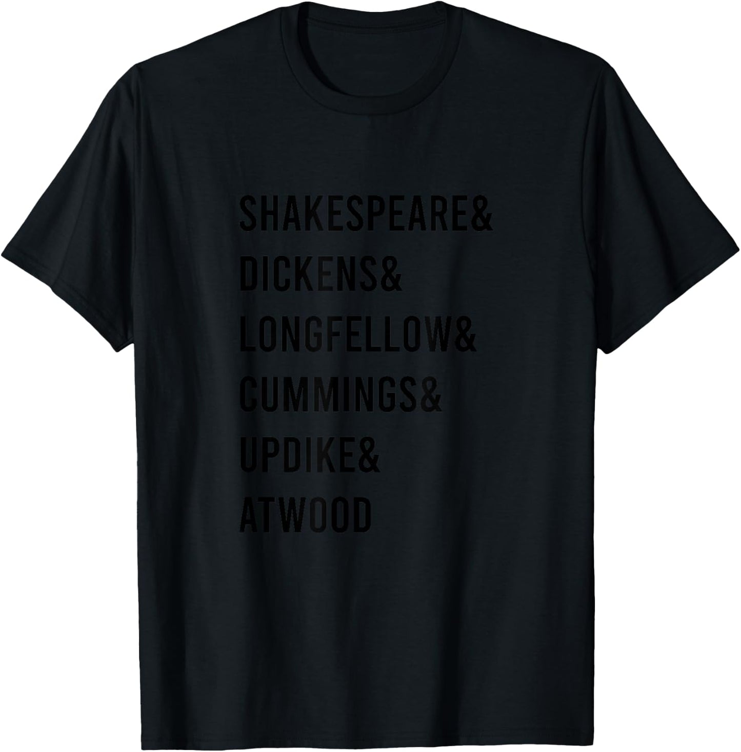 Authors Questionable Names | Writers | Shakespeare | Atwood T-Shirt - T-Shirt | Black
