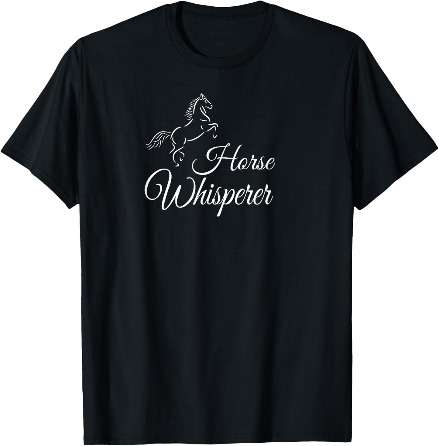 Horse Line Drawing "Horse Whisperer" T-Shirt - T-Shirt | Black