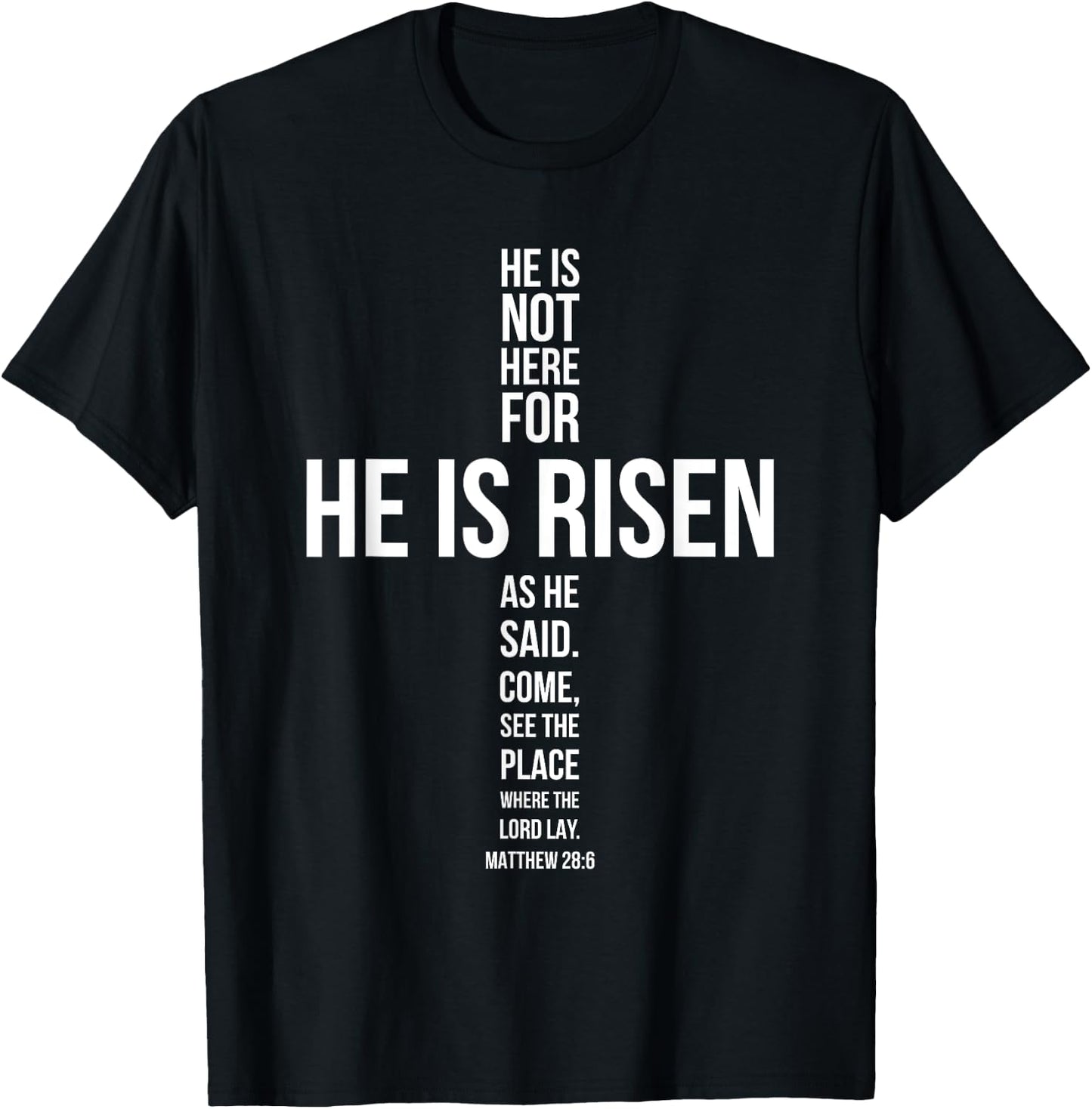 He Is Risen Sun Resurrection Easter Christian Men Women Kids T-Shirt - T-Shirt | Black