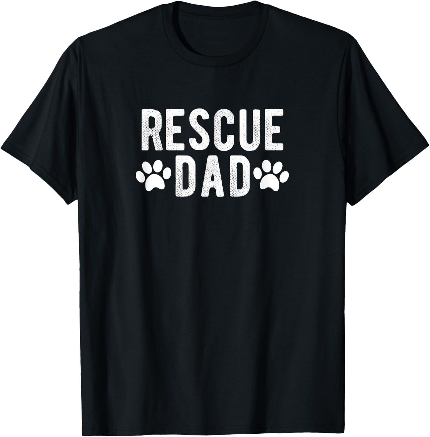 Rescue Dog Dad Adopt Animal Shelter Gift Pet Owners T-Shirt - T-Shirt | Black