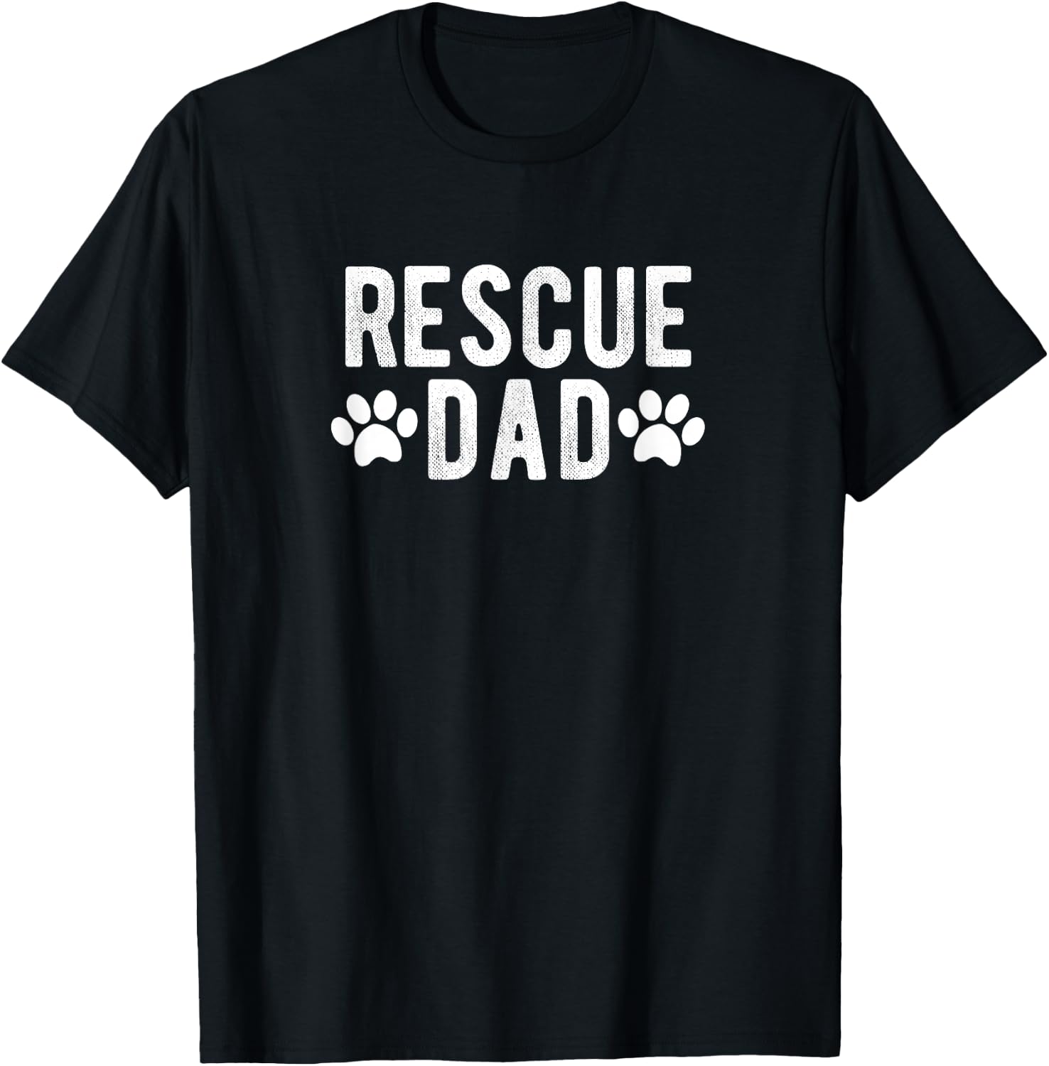 Rescue Dog Dad Adopt Animal Shelter Gift Pet Owners T-Shirt - T-Shirt | Black
