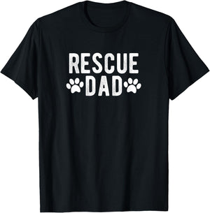 Rescue Dog Dad Adopt Animal Shelter Gift Pet Owners T-Shirt - T-Shirt | Black