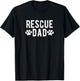 Rescue Dog Dad Adopt Animal Shelter Gift Pet Owners T-Shirt - T-Shirt | Black