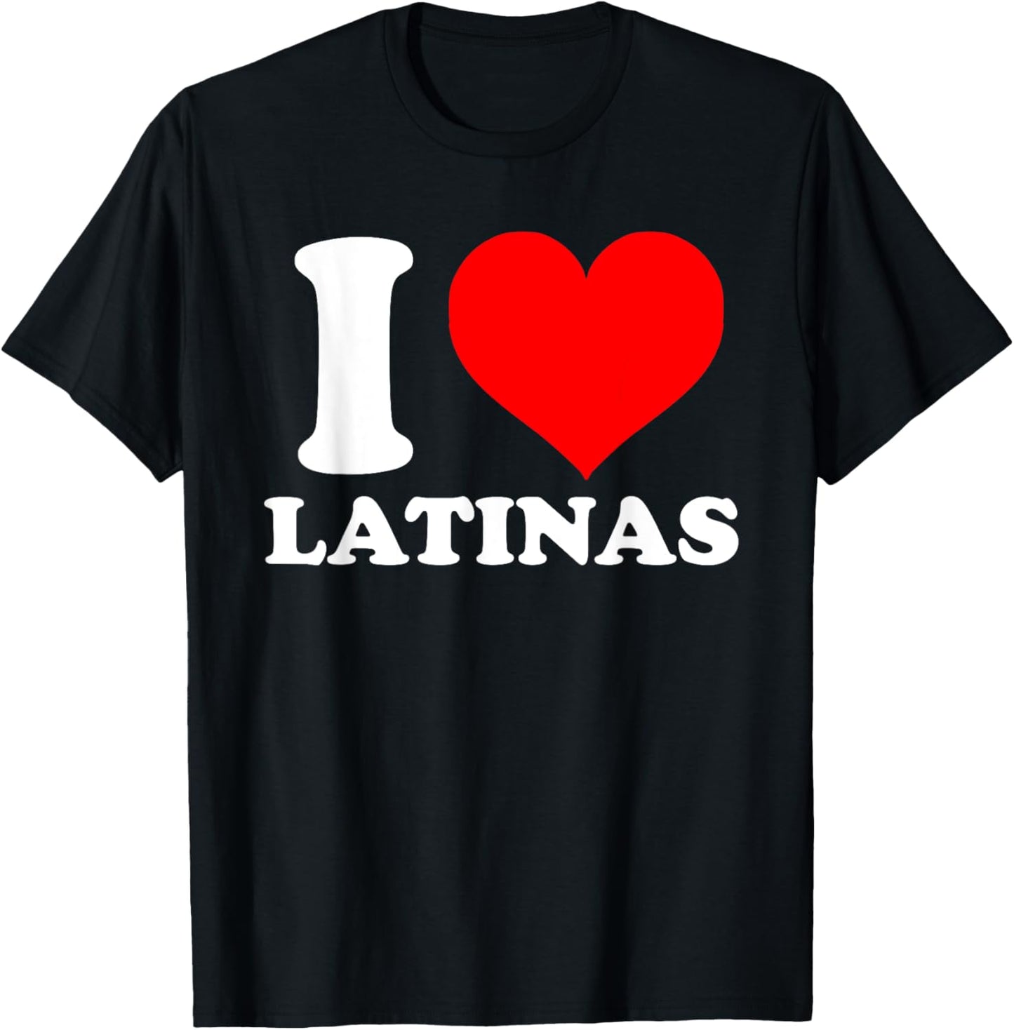 I HEART LATINAS , Black, S T-Shirt - T-Shirt | Black