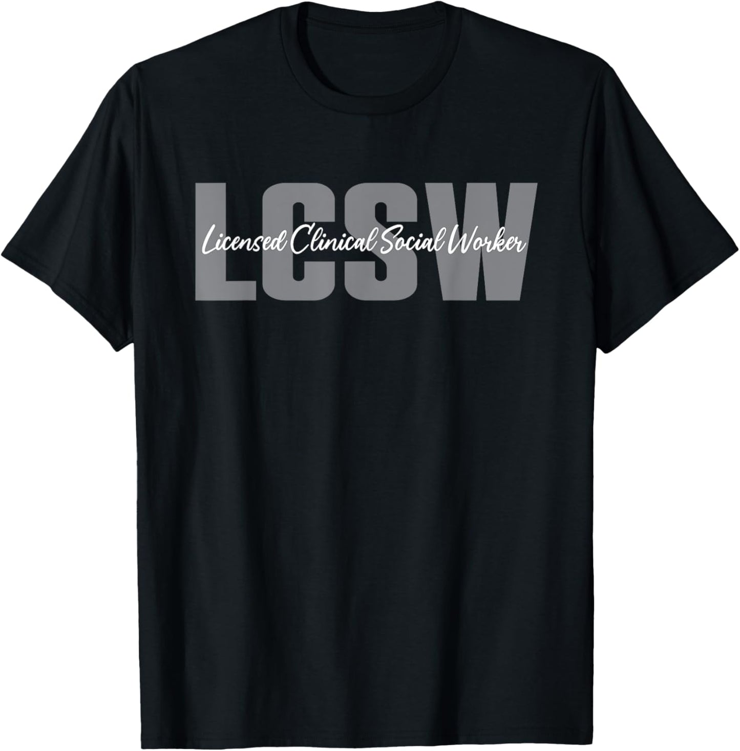 LCSW Typeset Apparel Licensed Clinical Social Worker T-Shirt - T-Shirt | Black