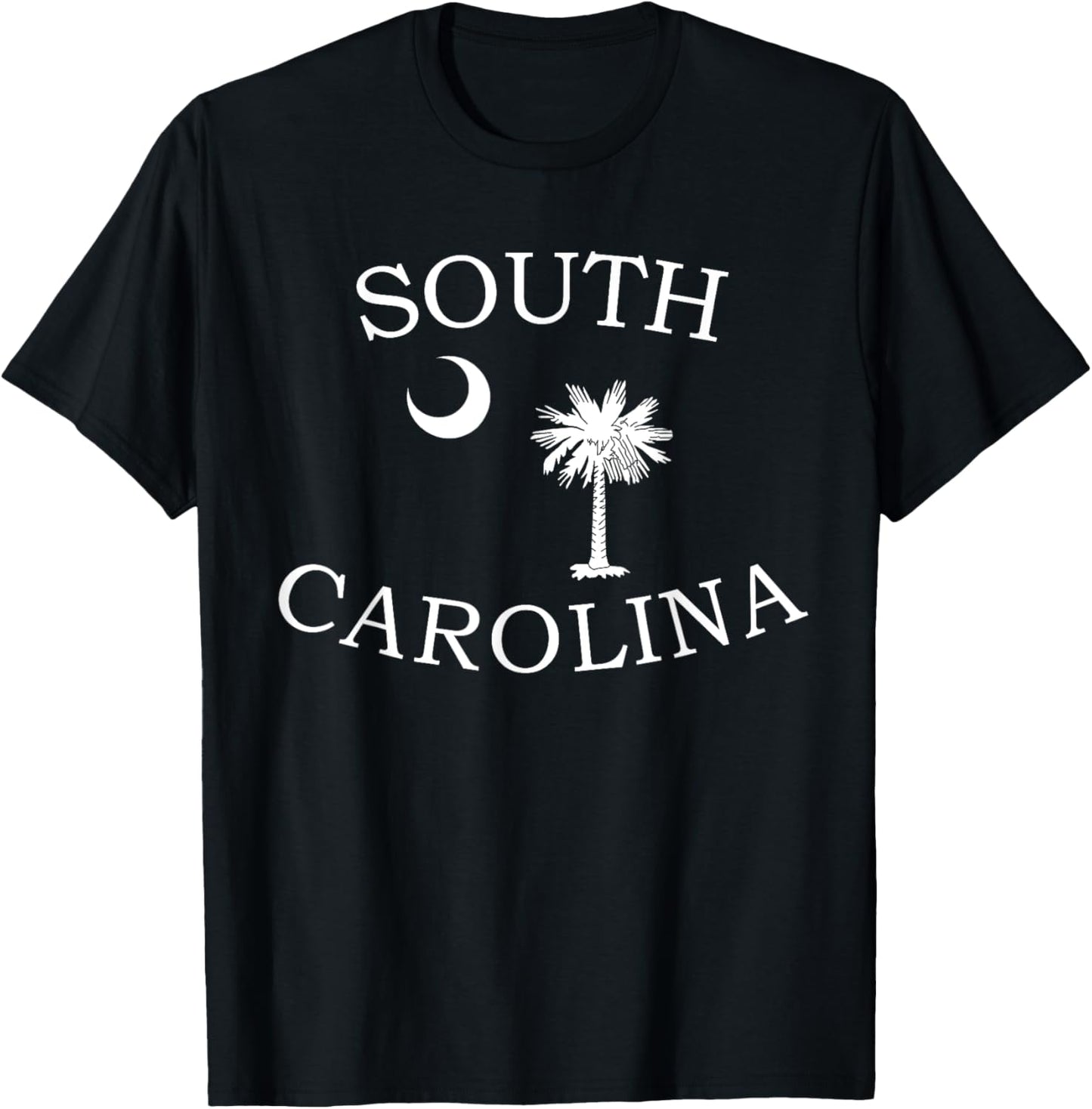 South Carolina State Flag Shirt Moon & Palmetto Tree T-Shirt - T-Shirt | Black