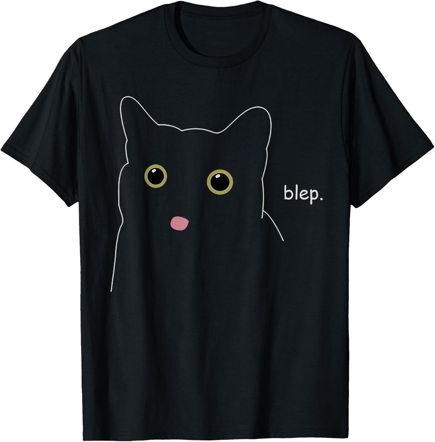 Cat Blep Men Women T-Shirt - T-Shirt | Black
