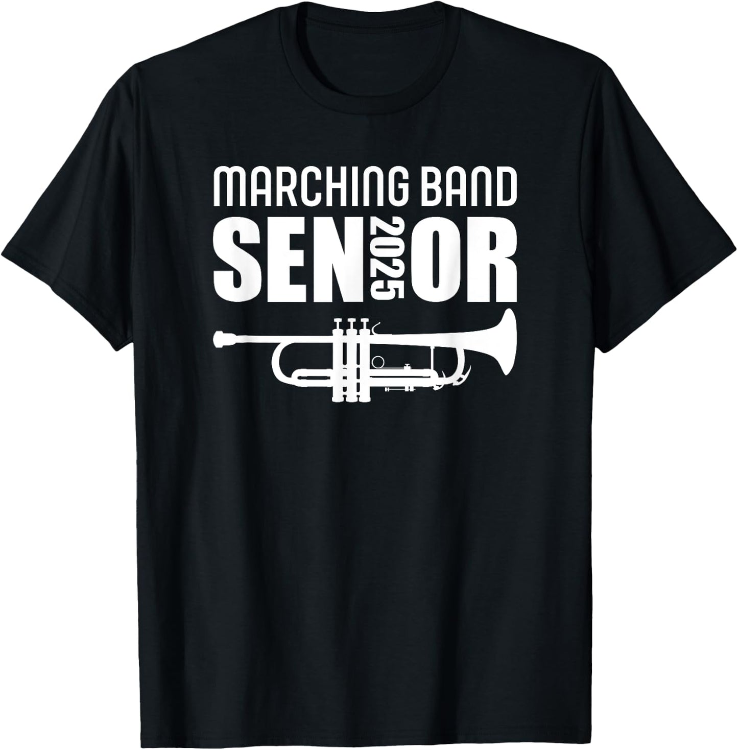 2025 Senior Trumpet Class of 2025 Marching Band Senior T-Shirt - T-Shirt | Black