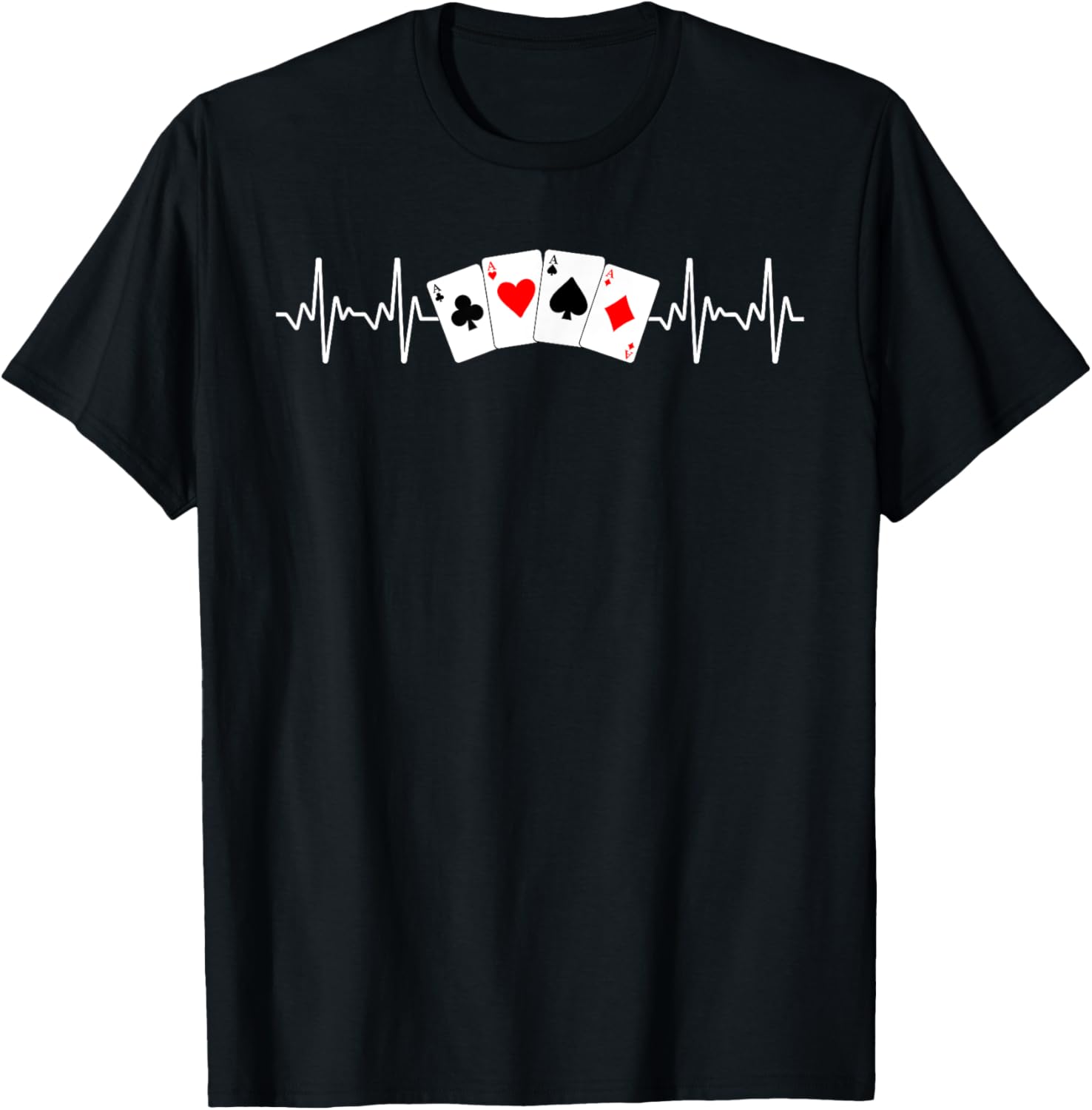 Funny Poker Art Women Gambler Card Game Poker Player T-Shirt - T-Shirt | Black