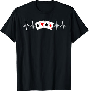Funny Poker Art Women Gambler Card Game Poker Player T-Shirt - T-Shirt | Black