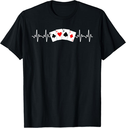 Funny Poker Art Women Gambler Card Game Poker Player T-Shirt - T-Shirt | Black
