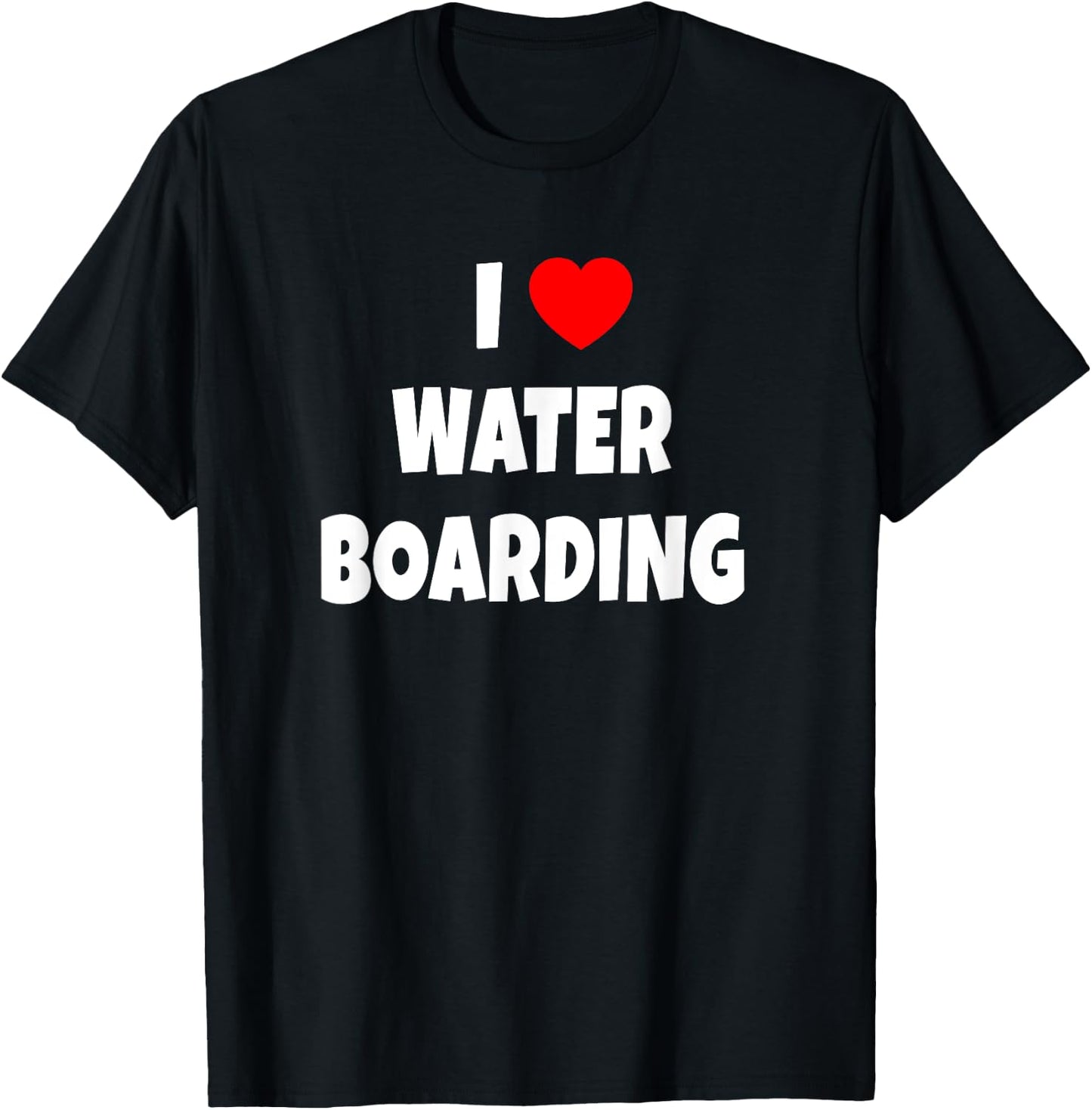 I Heart Waterboarding T Shirt Surfing Water Boarding Fan T-Shirt - T-Shirt | Black