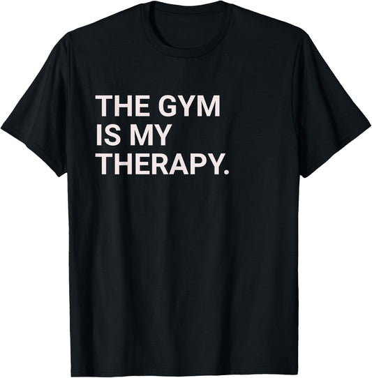 The Gym Is My Therapy, SWOLE Gym T-Shirt - T-Shirt | Black