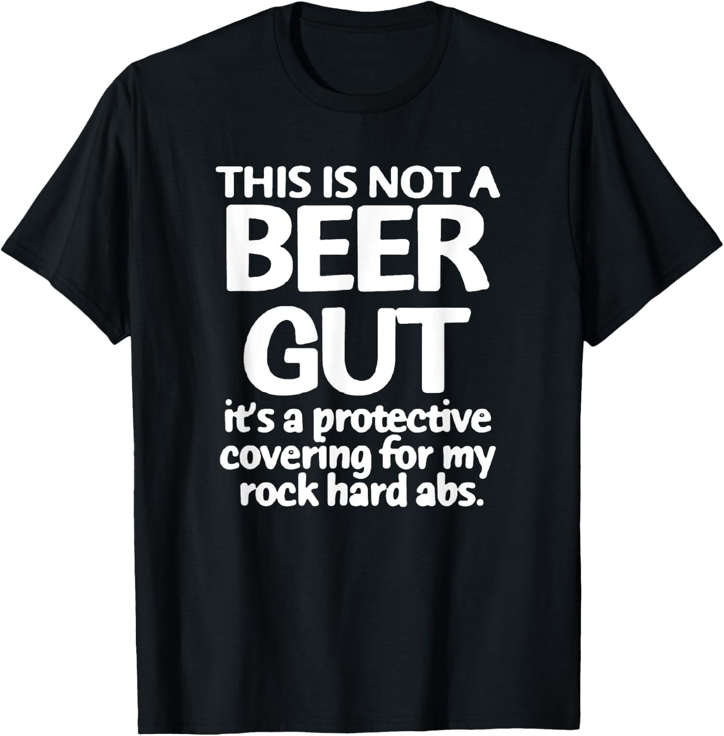 Beer Lovers Shirt , This is Not a Beer Gut Funny T Shirt T-Shirt - T-Shirt | Black
