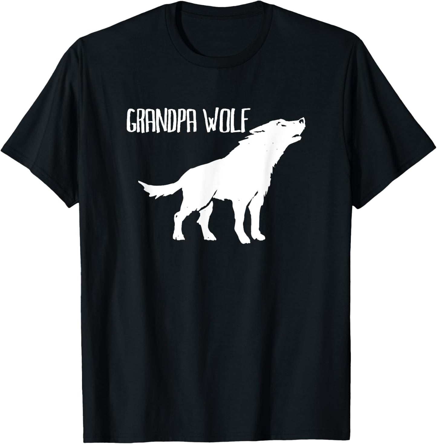 Grandpa Wolf Shirt, Matching Family, Halloween, Grandpa Gift T-Shirt - T-Shirt | Black