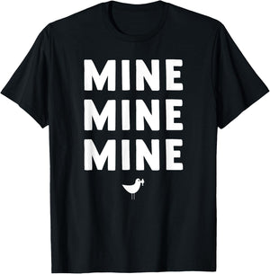 MINE MINE MINE Gull with Fish T-Shirt - T-Shirt | Black
