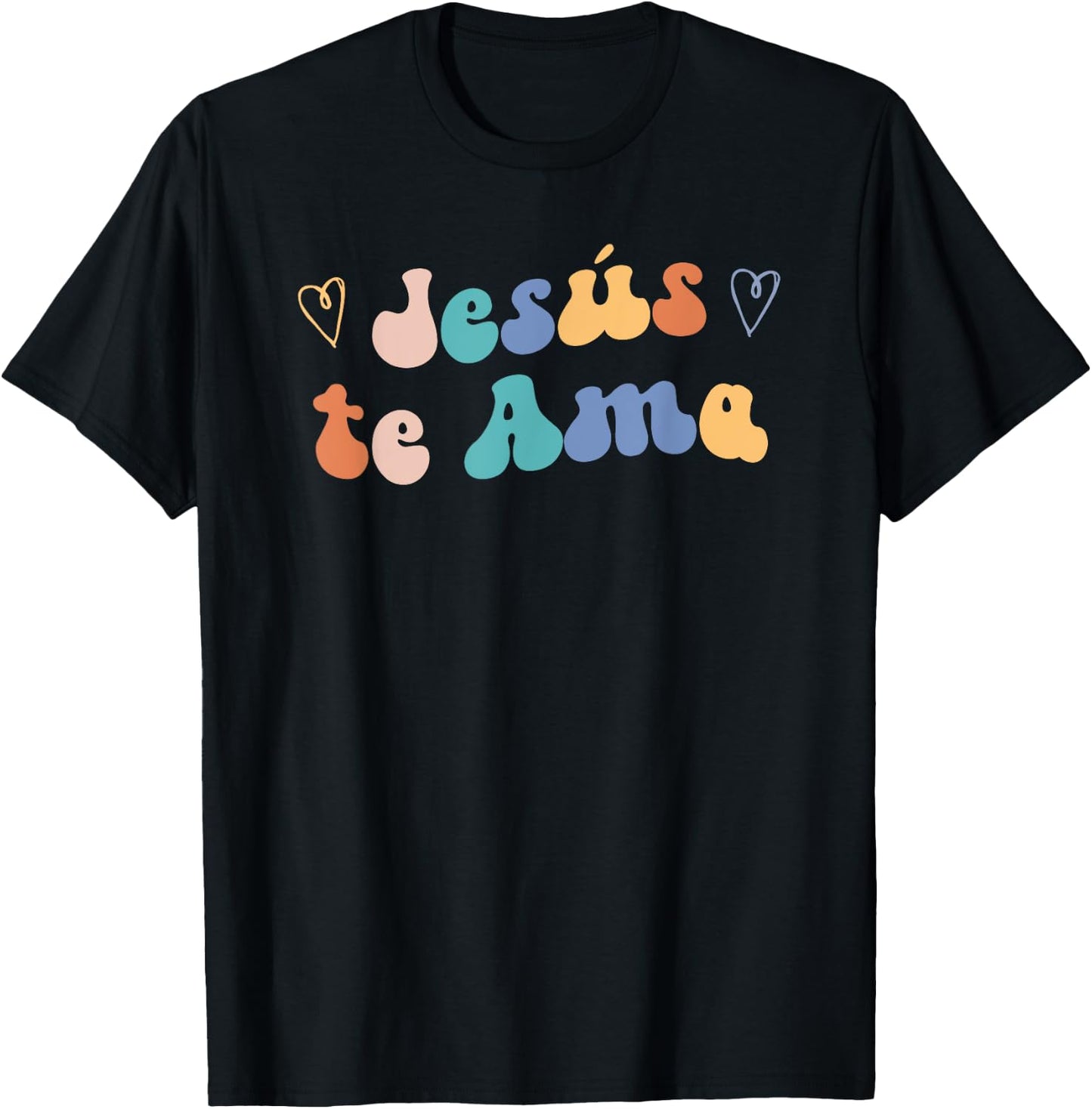 Jesus te Ama | Spanish Inspiring Loving Quote T-Shirt - T-Shirt | Black