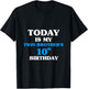Today Is My Twin Brother's 10th Birthday Party 10 Years Old T-Shirt - T-Shirt | Black