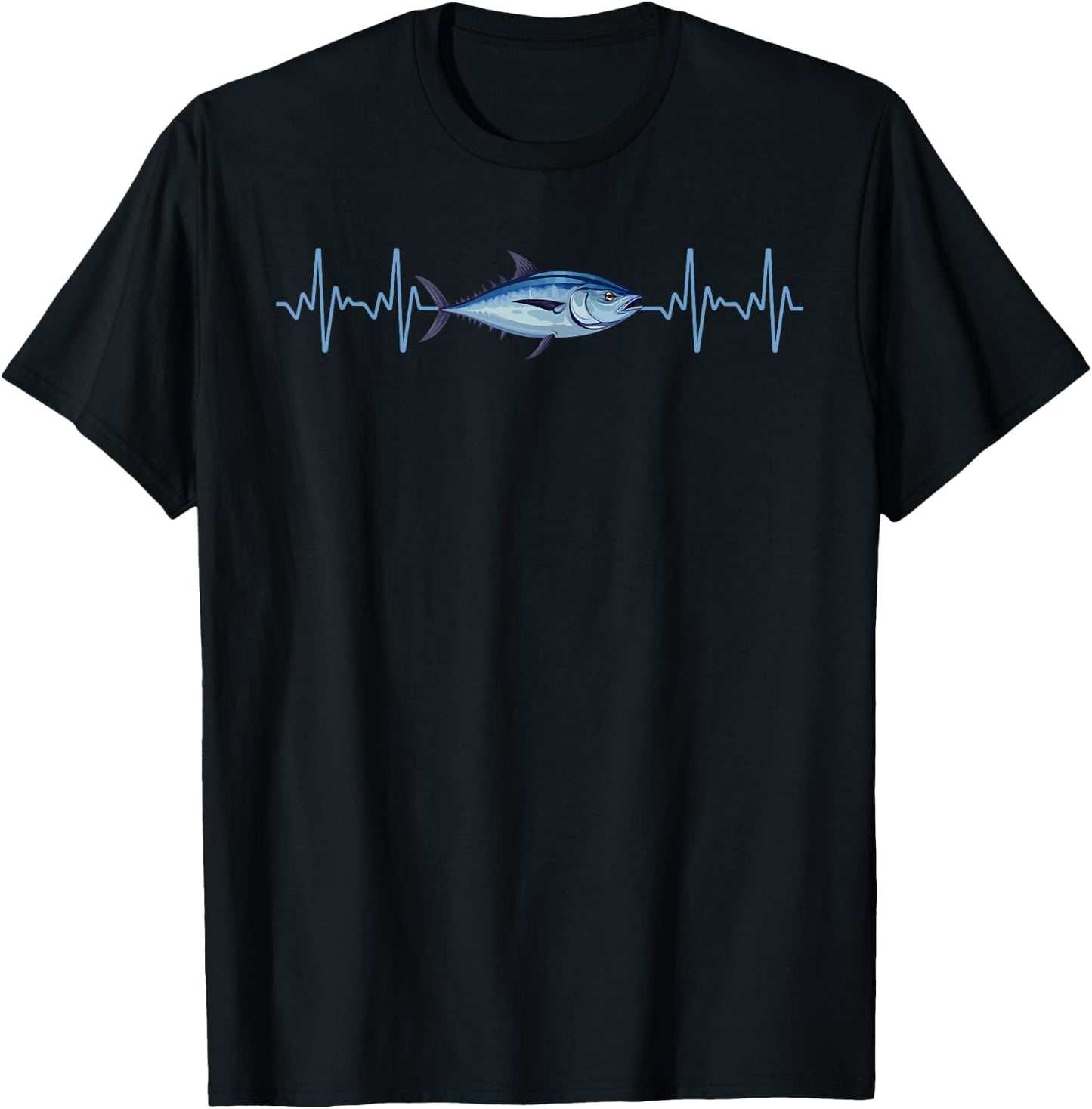 Funny Tuna Fishing Art Grandpa Bluefin Tuna Fishing T-Shirt - T-Shirt | Black