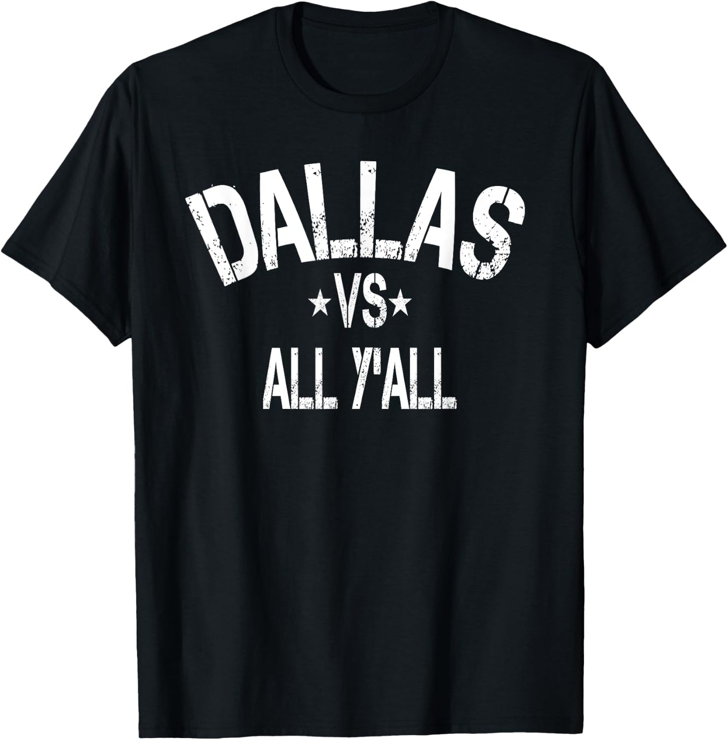 Vintage Dallas vs all Y'all Sport Men Women T-Shirt - T-Shirt | Black