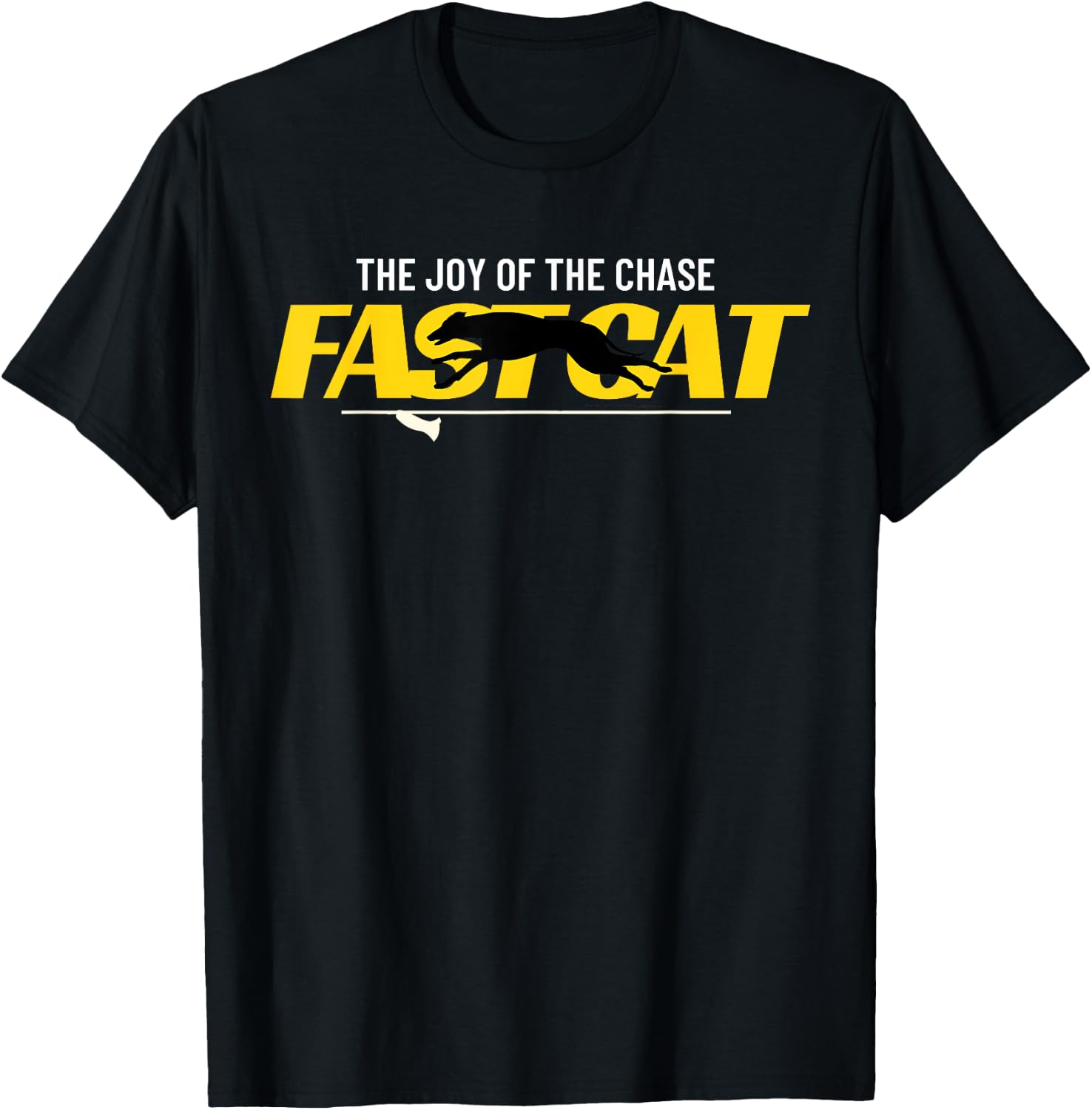 Funny Vintage Fast Cat Dog Sport Men Women Kids T-Shirt - T-Shirt | Black