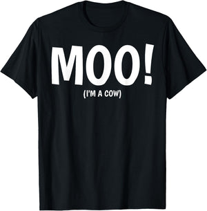 Moo I'm A Cow Halloween Costume T-Shirt - T-Shirt | Black
